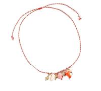 Collana con conchiglie e stelle marine in ceramica regolabile, ispirata al marino, con colori vivaci della dopamina, da donna, estati, spiaggia, ebreo, As show, Corda colorata, ceramica, conchiglia