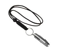 Collana con cordino in paracord, resistente, lunghezza regolabile, fischietti, cordino creativo da appendere al collo, collana in paracord per chiavi, fischietto portachiavi, Nero , Refer to