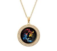 Collana con costellazione dello zodiaco dei Pesci per le donne ciondolo regolabile gioielli per mamma, moglie, fidanzata regali, Misura unica, Metallo