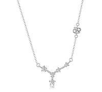 Collana con costellazione dello zodiaco pendente in argento sterling con ciondolo, 12 oroscopi regali di compleanno giugno-luglio per donne ragazze, catena di gioielli stella astrologia 18 "