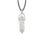 Collana Con Cristalli Viola Rosa Esagonali Gioielli Da Donna Collana Con Pendente In Pietra Naturale Pendolo A Pendolo Al Quarzo,Turchese Bianco