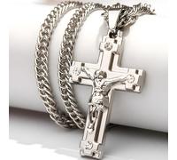 Collana con Croce CR - 38721 - Argento / 60cm