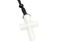 Collana con Croce Di Cristallo Curativo per Donne E Uomini, Ciondolo con Angelo Custode, Catena con Pietra Preziosa Naturale Intrecciata A Mano, Catena Regolabile con Corda, Gioielli Di Fede Reiki,