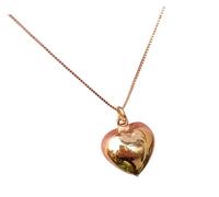 Collana con Cuore bombato mis.media Silver o Laminato Oro