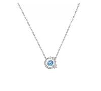 Collana con 'cuore pulsante' lampeggiante in argento S925 for donna, semplice, classica, leggera, retrò, for la vita quotidiana