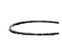 Collana con diamanti grezzi multicolore tinta unita Rondelle AAA, collana per donne e ragazze, non tagliata, 45 cm, collana con diamanti grezzi per regalo (nero (qualità AAA)