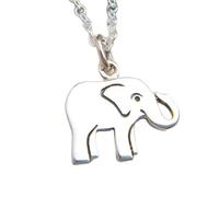 Collana con elefante in argento sterling 925. Ciondolo con animale spirituale. Ciondolo con animale potente. Buona fortuna. Totem. Gioielli talismano natura anima meditazione | con catena da 18