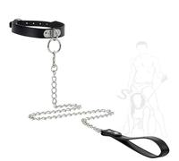 Collana con fascia da collo minimalista in PU con clausola a catena lunga, sia uomini che donne possono indossare collane di ruolo