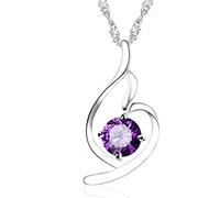 Collana con fiocme a Forma di Cuore a Forma di carna di Ciondolo a Filo a Pendente Catena delle clavicoli Collana Bianca della Catena Femminile, cubica
