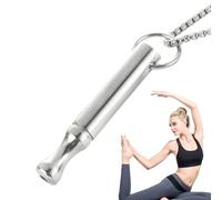 Collana con fischio di meditazione, Collana di respirazione, Gioielli di supporto per alleviare lo stress per allenatore di respirazione, Ciondolo per meditazione antistress, collana per la respirazio