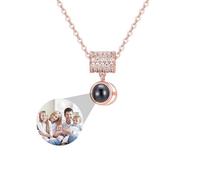 Collana con foto personalizzata, collana personalizzata con foto proiettata pendente a forma di macchina fotografica in argento sterling 925 catena con foto gioielli commemorativi regali anniversari