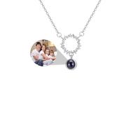 Collana con foto personalizzata, collana personalizzata con foto proiettata pendente a forma di macchina fotografica in argento sterling 925 catena con foto gioielli commemorativi regali anniversari