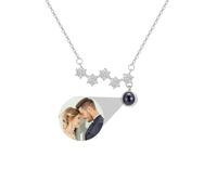 Collana con foto personalizzata, collana personalizzata con foto proiettata pendente a forma di macchina fotografica in argento sterling 925 catena con foto gioielli commemorativi regali anniversari