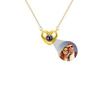 Collana con foto personalizzata, collana personalizzata con foto proiettata pendente a forma di macchina fotografica in argento sterling 925 catena con foto gioielli commemorativi regali anniversari