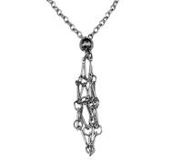 Collana con gabbia di , collana con supporto in pietra di , in acciaio inox, ciondolo a gabbia per gemme, per la creazione di gioielli, per famiglie, amici, amanti delle gemme