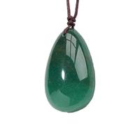 Collana Con Gemma Avventurina - Gioielli In Pietra Verde Lucida, Ciondolo Talismano Di, Fascino Minerale Minimalista | Accessorio Di Guarigione Spirituale Durante Lo Yoga, Equilibrio Energet