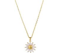 Collana con girasole Collana con clavicola placcata in oro Collana con ciondolo a forma di girasole Collana dell'amicizia Regalo per le donne Ragazze adolescenti con carta scritta a mano Convenient ha