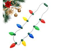 Collana con illuminazione natalizia - Decorazione con 9 lampadine a LED | 3 modalità di flash collana colorata con luce natalizia, ottimi regali di festa per donne, bambini, ragazzi, ragazzi, amici