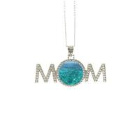 Collana con immagine di oceano, acqua, scienza, natura, regalo per la festa della mamma, per mamma, nonna, regalo di compleanno, Medio