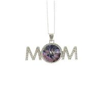 Collana con immagine di pesci oceanici scienza natura regalo per la festa della mamma per mamma, nonna, regalo di compleanno, Medio