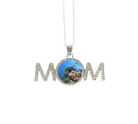 Collana con immagine di pesci oceanici scienza natura regalo per la festa della mamma per mamma, nonna, regalo di compleanno, Medio