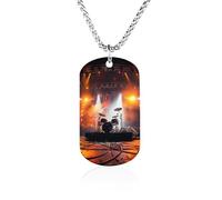 Collana con immagine personalizzata, gioiello commemorativo regalo per | Collana con immagine teatrale di concerto rock, targhetta per cani con testo fotografico personalizzato in acciaio