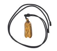 Collana con Intaglio di Buddha in Pietra con Occhio di Tigre e Testa di Tigre - Ciondolo Animale Unico per la Moda e Il pendolarismo