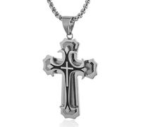 Collana con la croce in acciaio