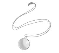 Collana con lente d'ingrandimento - Collana con ciondolo con ingrandimento Lente d'ingrandimento da lettura 5x | Lente d'ingrandimento tascabile portatile, elegante pendente per collana per esplorare,