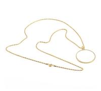Collana con lente d'ingrandimento | Lente d'ingrandimento tascabile portatile 5x,Elegante lente d'ingrandimento tascabile, pendente per collana ottica per giornali, lettura, gioielli