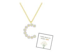 Collana con lettera margherita da donna, delicata e semplice collana con ciondolo a forma di lettera iniziale per mia mamma, donna, figlia, sorella, moglie, migliore amica, regalo di compleanno