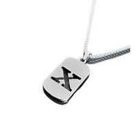 Collana con lettera personalizzata in acciaio al titanio, regolabile da 41 cm a 50 cm di circonferenza, include ciondoli personalizzati per espressione personale (lettere di S)