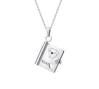 Collana con libro personalizzato Ciondolo mini libro personalizzato con 6 pagine di messaggio Collana con medaglione My Little Star per figlia, per mia nipote Ciondolo Anniversario Festa della mamma