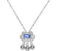 Collana con Lucchetto per la longevità della Pace della Pietra di Luna delle Donne Regalo di Gioielli con Catena di Campane e clavicola, Collana di Gioielli per Ragazze per Le donneDurability