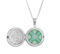 Collana con medaglione a forma di totem della civiltà del Messico con grano verde, idea regalo di compleanno