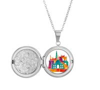Collana con medaglione a tema culturale e architettura, ideale come regalo di compleanno