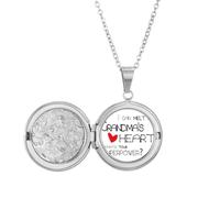 Collana con medaglione con scritta "I Can Melt My Grandma's Heart", idea regalo per compleanno