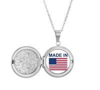 Collana con medaglione d'amore degli Stati Uniti d'America, idea regalo di compleanno