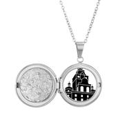 Collana con medaglione di architettura dell'edificio della Germania, idea regalo di compleanno