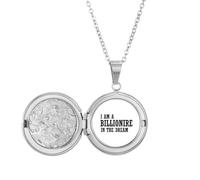 Collana con medaglione "I Am A Millionaire In The Dream", idea regalo per compleanno