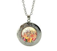 Collana con medaglione indù Shiva Buddha Shiva Signore Elefante Religione Dio India credente Spirituale Amuleto Collana