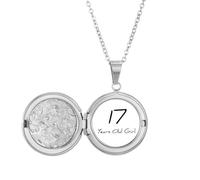 Collana con medaglione per bambine di 17 anni, idea regalo per compleanno