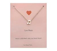 Collana con Nota Musicale per Donne - Ciondolo per Amanti della Musica, Regali Musicali con Biglietto di Significato, Adjustable, Metallo, Altro
