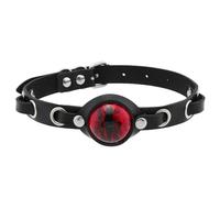 Collana con occhio di demone, accessorio gotico, in pelle PU, stile punk, gotico scuro