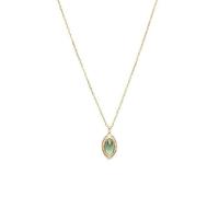 Collana con pedante di pietre preziose verdi Collana di cristallo retrò verde Accessorio elegante adatto per festival, feste, compleanni, vacanze, lavoro e vita quotidiana