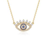 Collana con pendente a forma di cuore portafortuna in argento sterling 925 turco malvagio, con ciondolo da donna