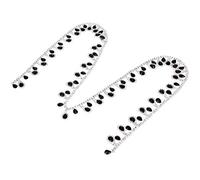 collana con pendente a goccia in vetro nero per decorazioni per indumenti con frange fai da teCatena con nappa di Clothing Accessories