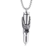 Collana con pendente a proiettile aquila