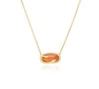 Collana Con Pendente A Serpente In Carneola Placcata In Oro Su Argento Sterling