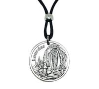 Collana con pendente della Vergine Maria e preghiera Nostra Signora di...